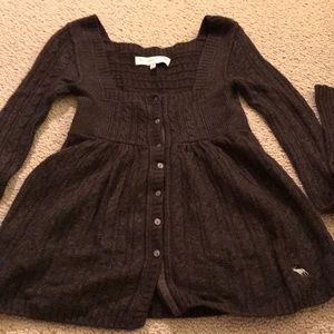 Abercrombie & Fitch chocolate brown cardigan